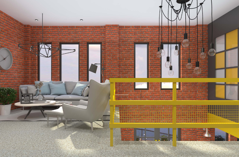 红砖艺术在办公室设计中的运用