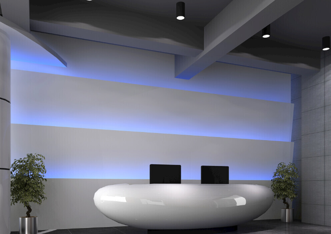 办公室前台照明设计：打造舒适迎宾空间的灯光艺术