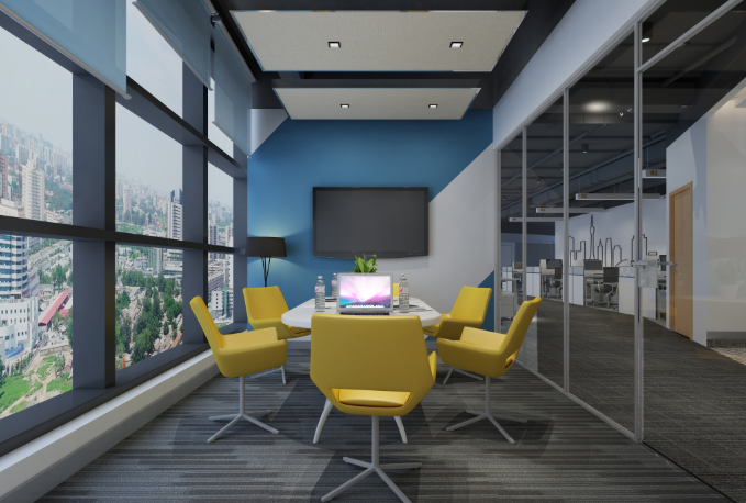 办公室设计装修：黄色椅子在会议室中的运用