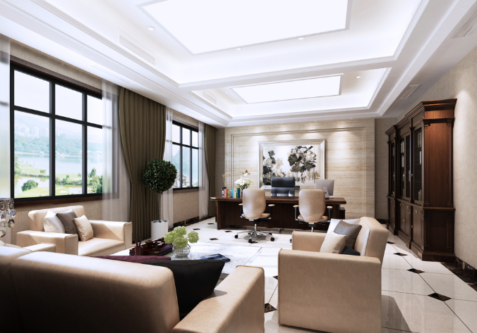 打造大气灯光的老板办公室装修方案