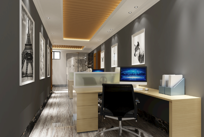 上海办公室装修选择直条办公桌的优点与适用性