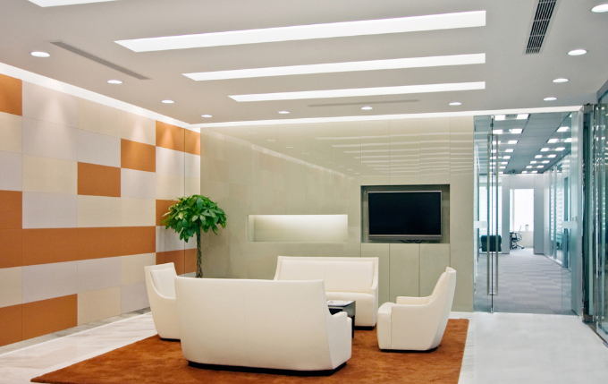 上海办公室装修涂料选择双色是否好看