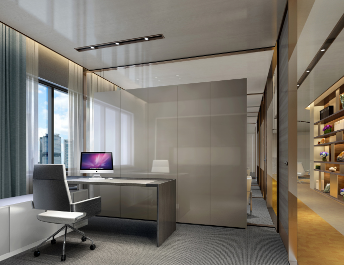 灰色窗帘在上海办公室装修设计中的运用与优劣