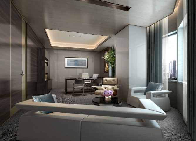 老板办公室装修设计是否需要选购3+1沙发