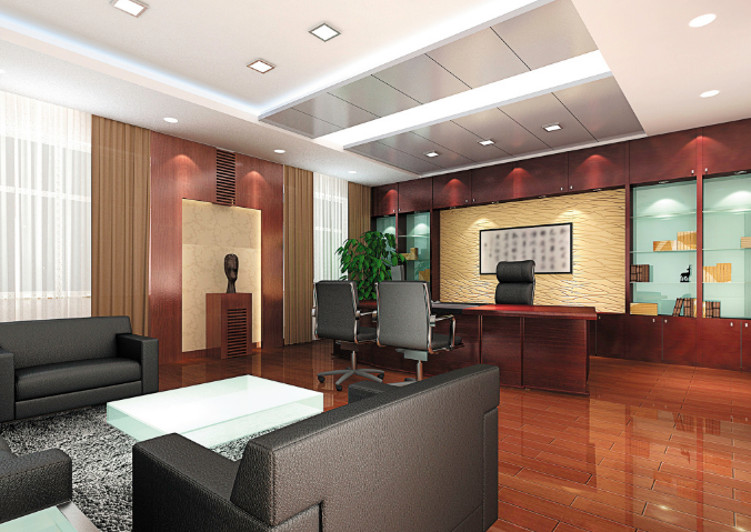 CEO办公室装修设计：书架选择的灵魂之争