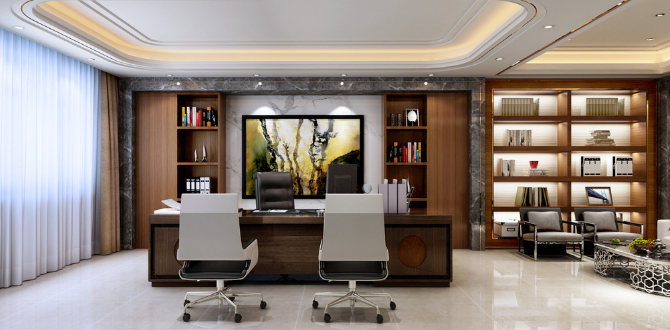 上海办公室装修设计中，窗户使用白色窗帘是否美观