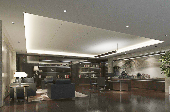 上海办公室装修设计：吊顶样式的选择与风格呈现
