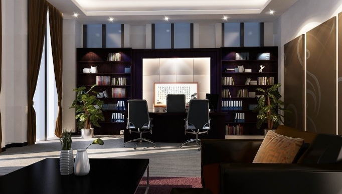 上海办公室装修设计选用白色隔墙的效果