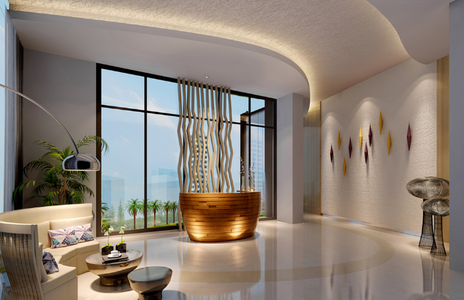 瓷质砖与上海办公室装修设计的诗意交融