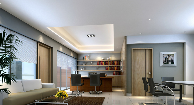 上海办公室装修设计中三聚氢氨饰面板的必要性探讨