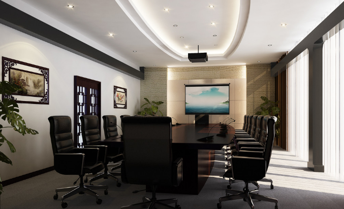 浅木色LED灯带在上海办公室装修设计中的应用