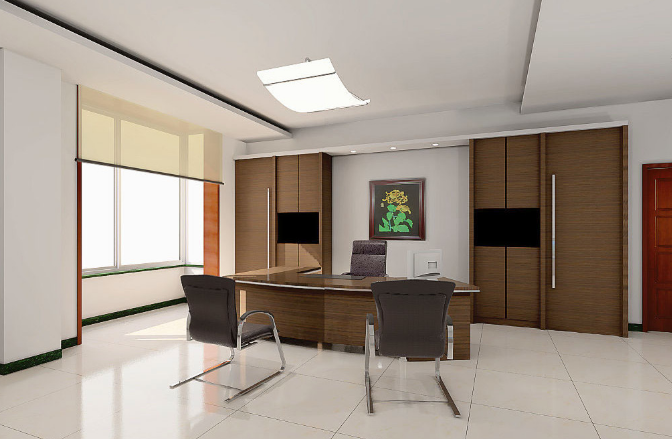 冷色调格子灯在办公室装修设计中的效果探究