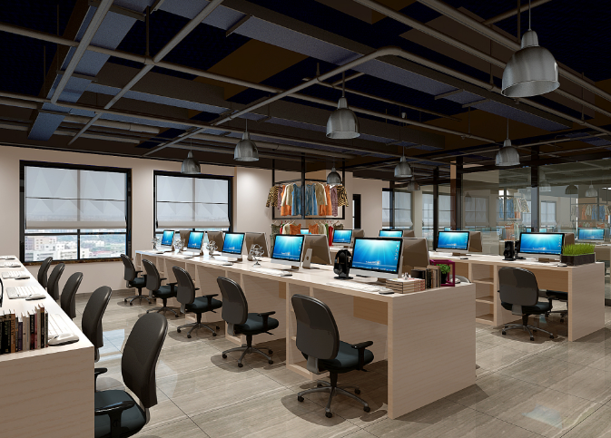 条形灯在办公室装修设计中的应用