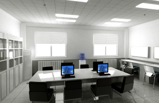 淡蓝色吊顶在办公室装修设计中的流行与影响