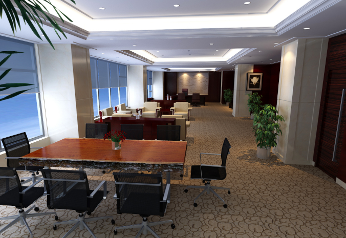 淡蓝色吊顶在办公室装修设计中的适用性分析