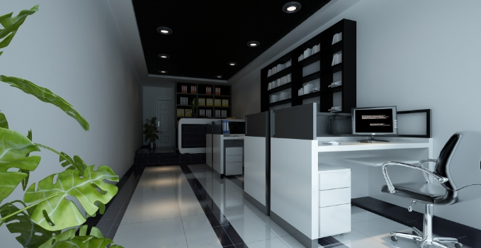 灰色柔性地板在办公室装修设计中的美学价值