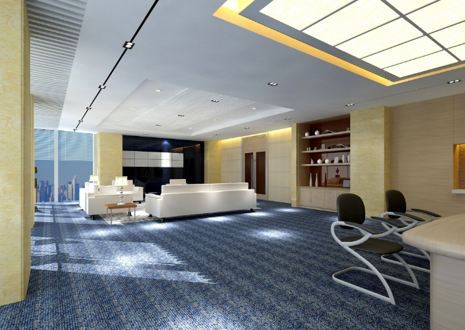 上海办公室装修设计中钢化玻璃门的应用