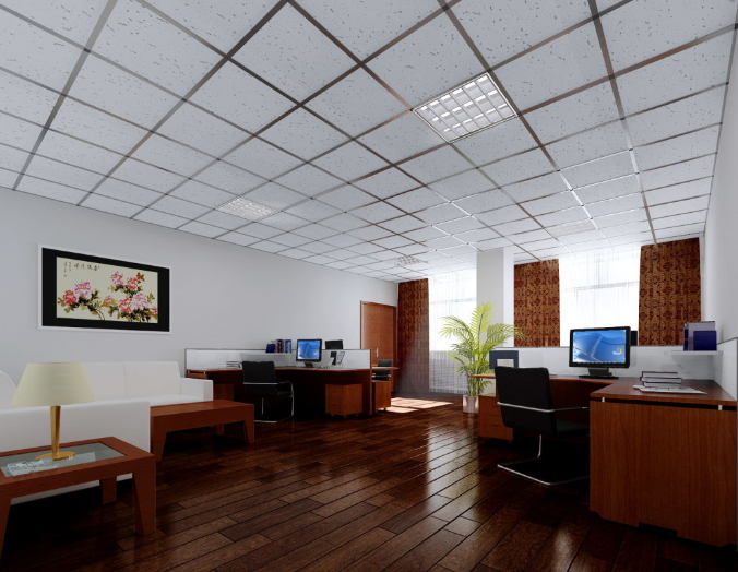 深红色丝毯在办公室装修设计中的效果