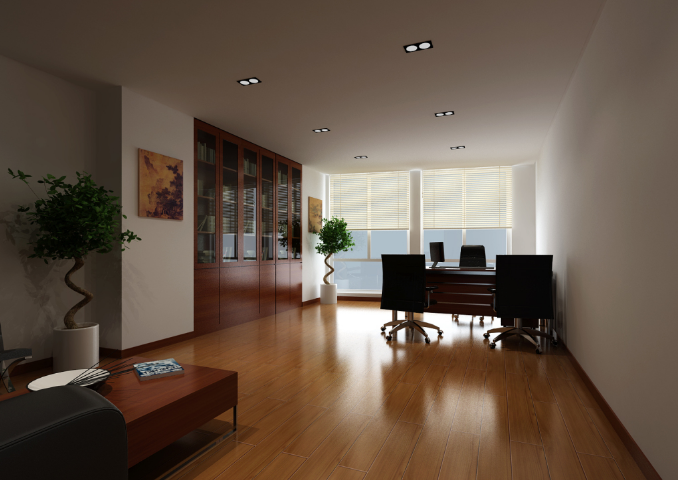 米色地板砖在办公室装修设计中的效果