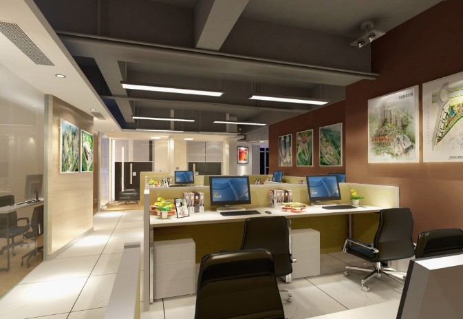 上海办公室装修设计艺术吊顶材质选