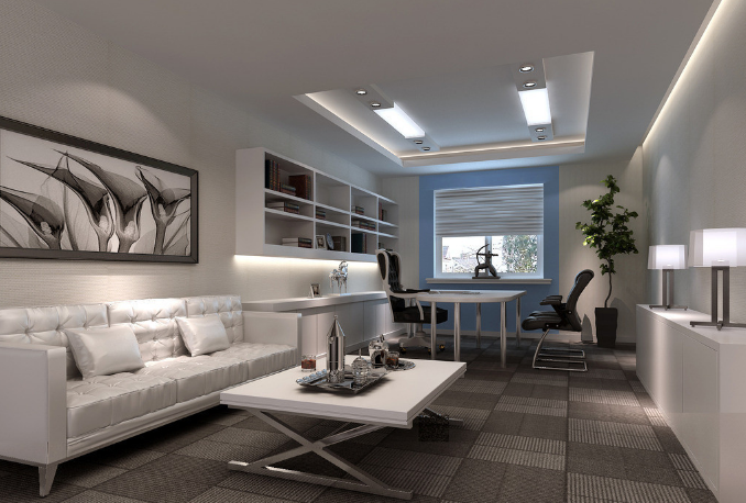 双色在上海办公室装修设计中的运用与影响