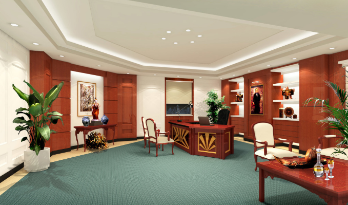 中式办公室装修设计如何选择装饰品