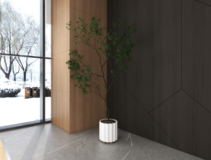 上海办公室装修设计：前台绿植摆放的艺术