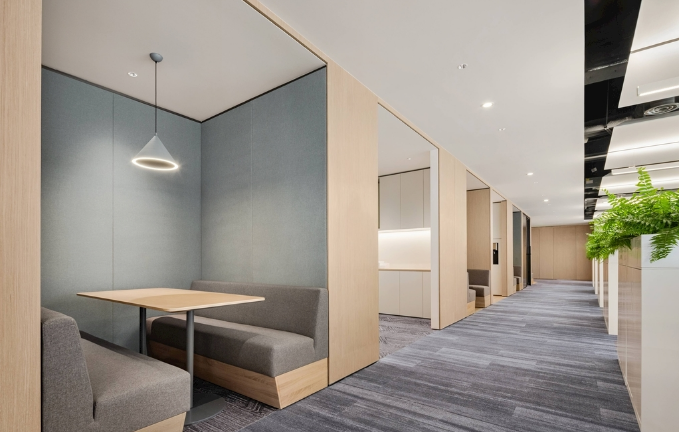 上海办公室装修设计：选择纸质壁纸的简约清新之道