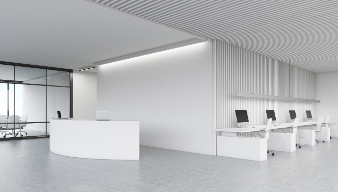 全白色在办公室装修设计中的效果