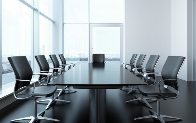 办公室装修设计:选择褐色会议桌的效果与魅力