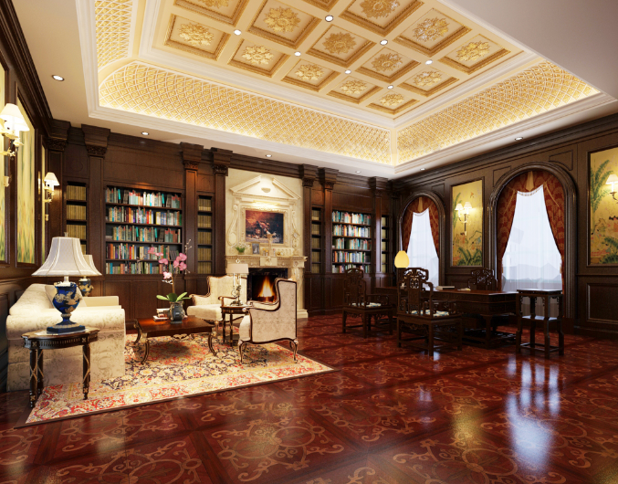 中式办公室装修设计：地板材质选择的艺术