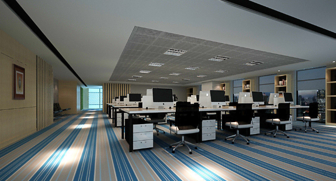 办公室装修设计:博古架摆放艺术,打造典雅商务空间