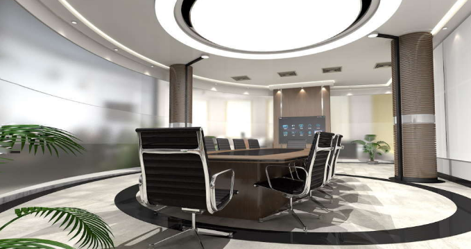 办公室装修设计:免漆门引领潮流,美观实用两不误