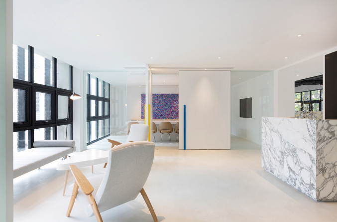 办公室装修设计前台选择大理石的好处