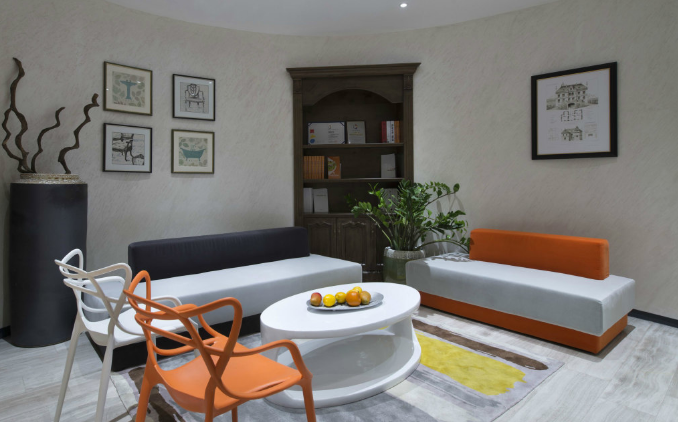 上海办公室装修设计:三角龙骨打造时尚办公空间