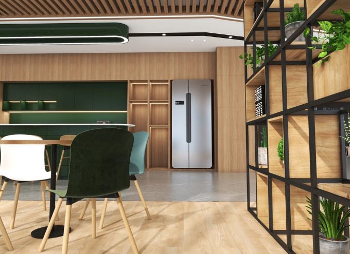 蓝色柜子成办公室装修设计新宠，打造专业又清新的工作空间！