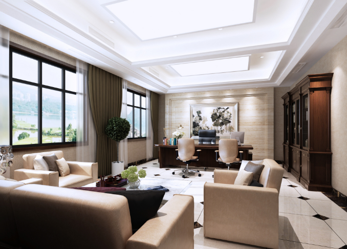 办公室装修设计:大理石家具如何优雅登堂入室