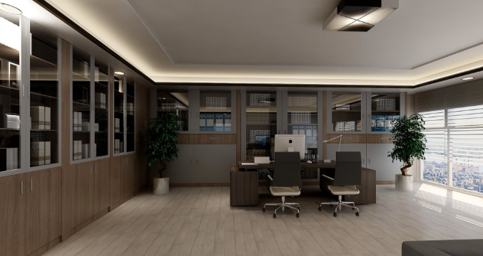 办公室装修设计如何摆放真皮家具