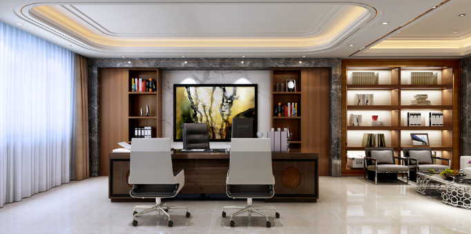 上海办公室装修设计是否需要挂墙式书架