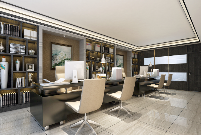 上海办公室装修设计如何选择挂墙式书架