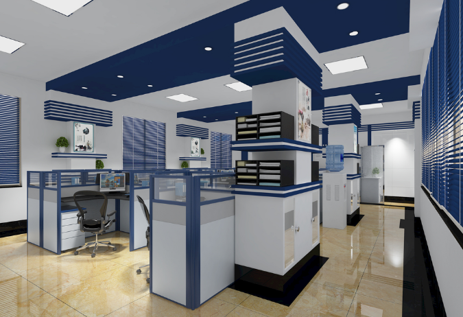 金融行业办公室装修设计:棕色家具的优雅魅力