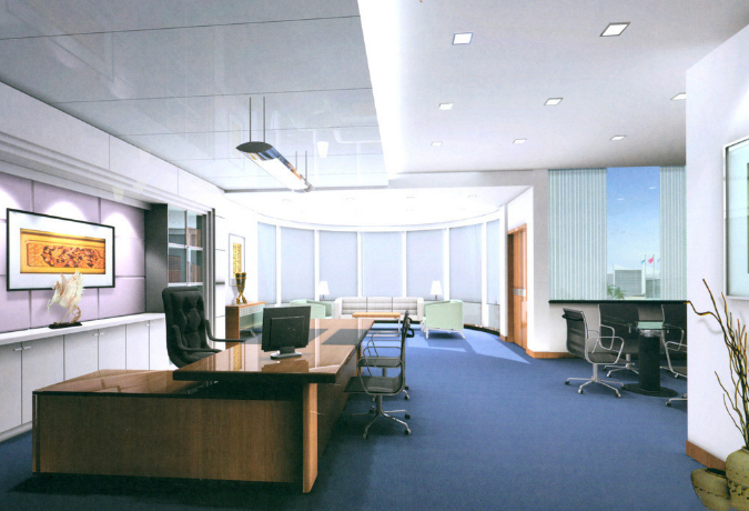 办公室装修设计选择什么材质的矩形办公桌好