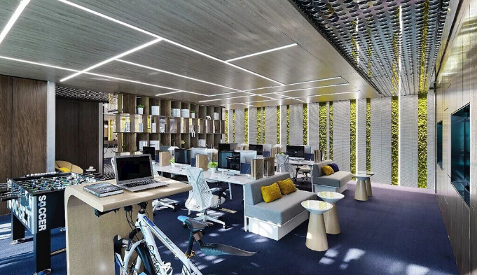 办公室装修设计如何挑选吊顶与瓷砖