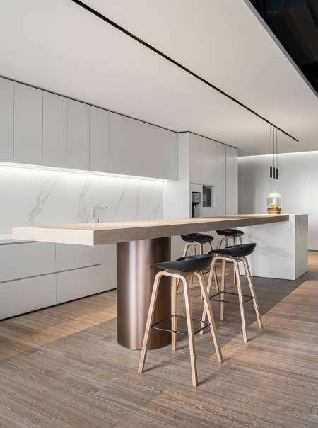 办公室装修设计：浮雕型纹理壁纸打造立体艺术空间